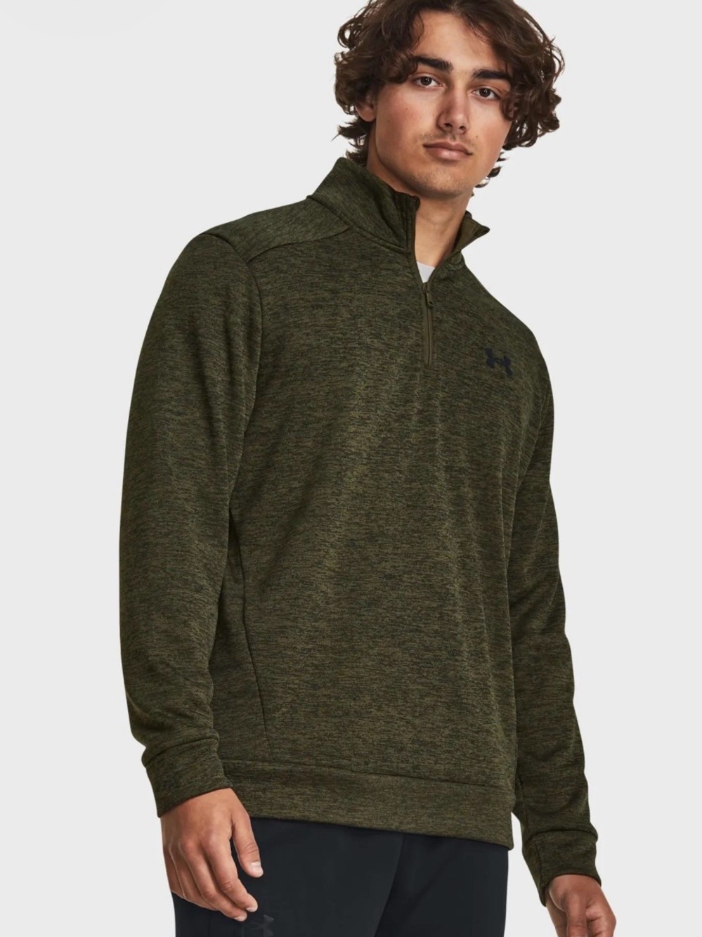 Under Armour Armour Fleece Twist 1/4 Zip Pullover Men’s Small Green NWT